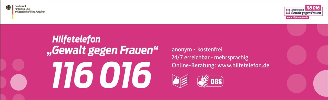 Banner Gewalt gegen Frauen